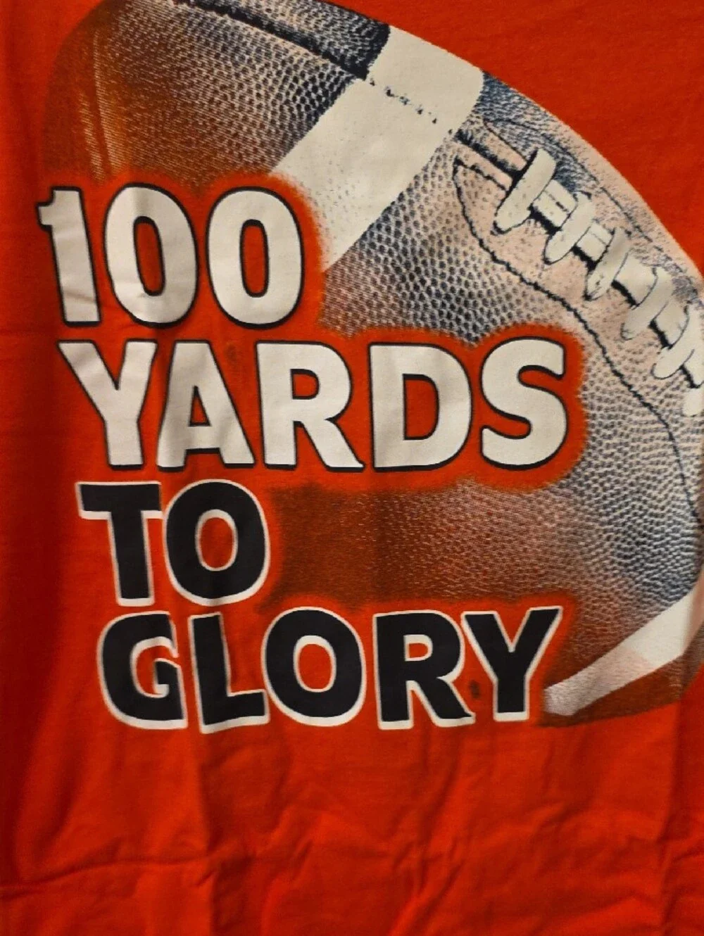 The Children's Place Orange Football Graphic Tee - '100 Yards to Glory'